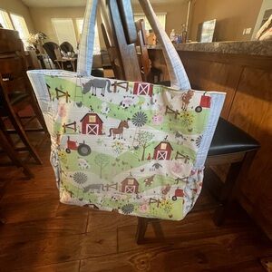 Farm Print Tote Bag